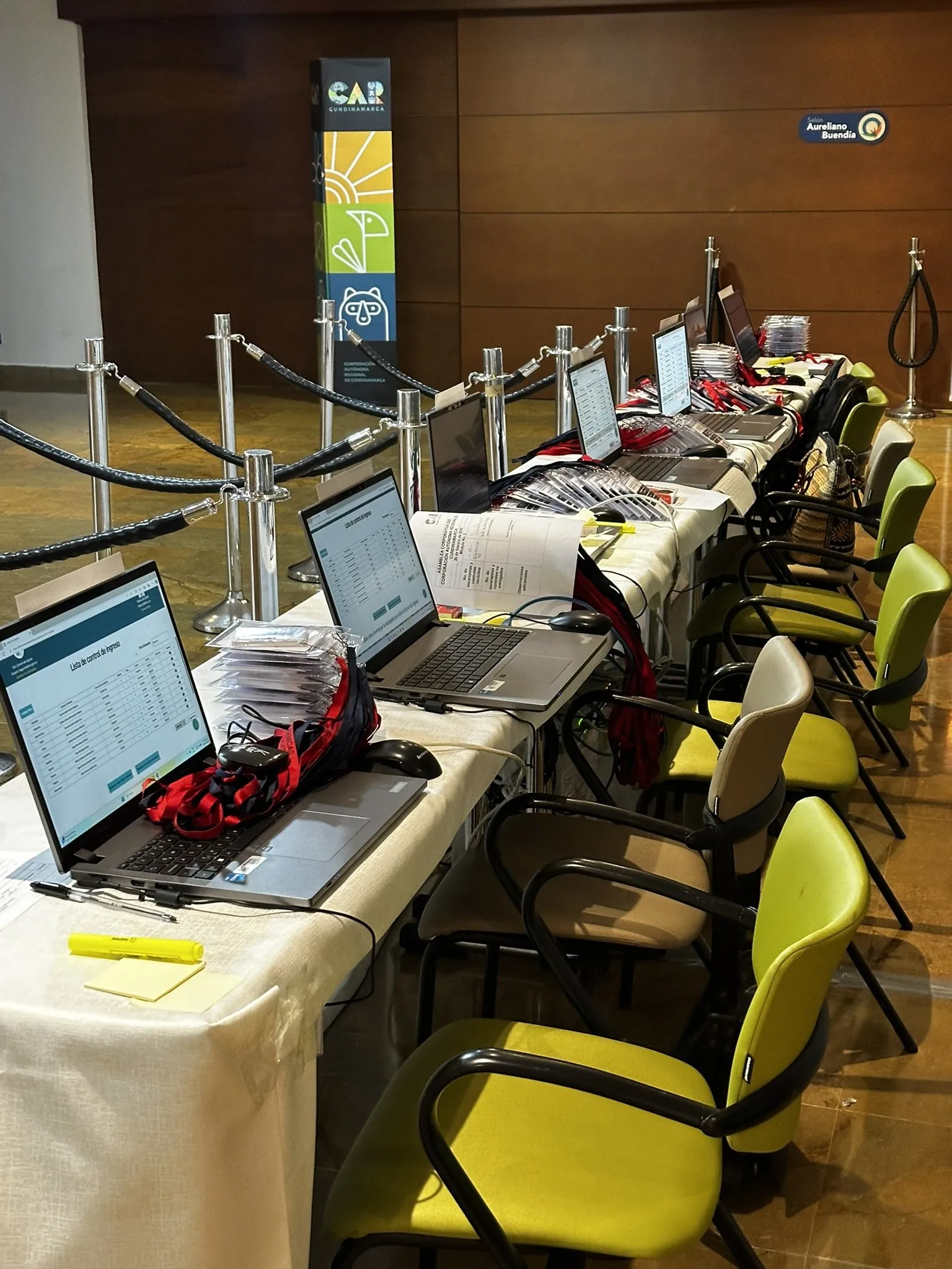 Módulos de registro electrónico preparados para asamblea CAR.